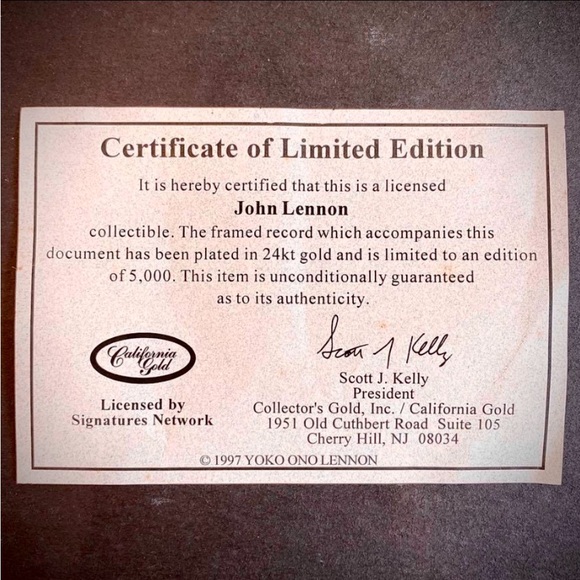 25th Anniversary Commemorative Gold-Plated Record - Picture 8 of 10